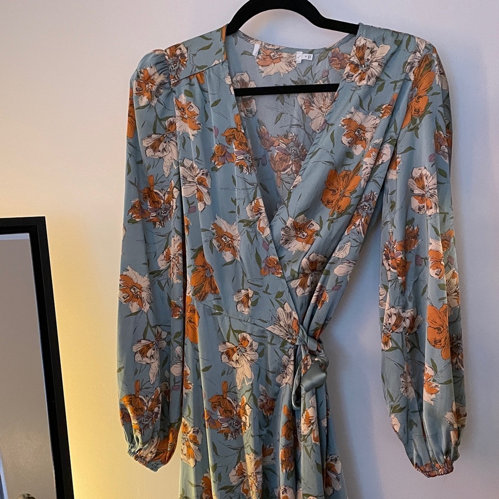 ASTR Floral Wrap Dress